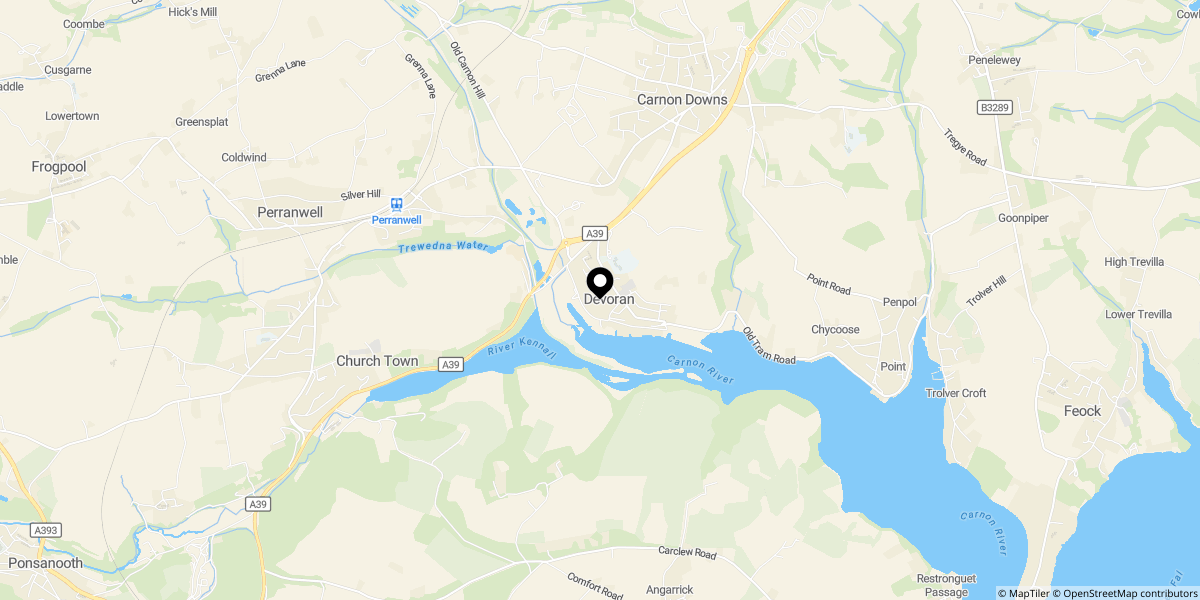Approximate location of Tremayne Close, Devoran