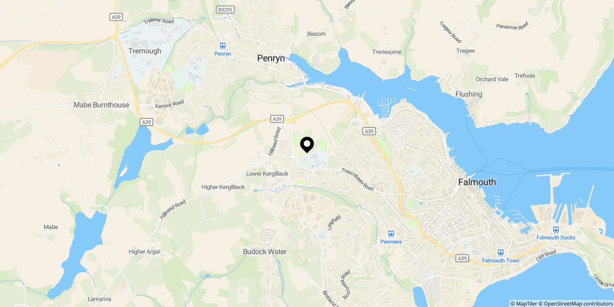 Approximate location of Oakland Walk, Falmouth
